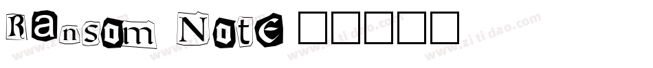Ransom Note字体转换